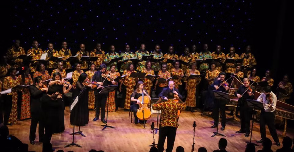 The choir in song